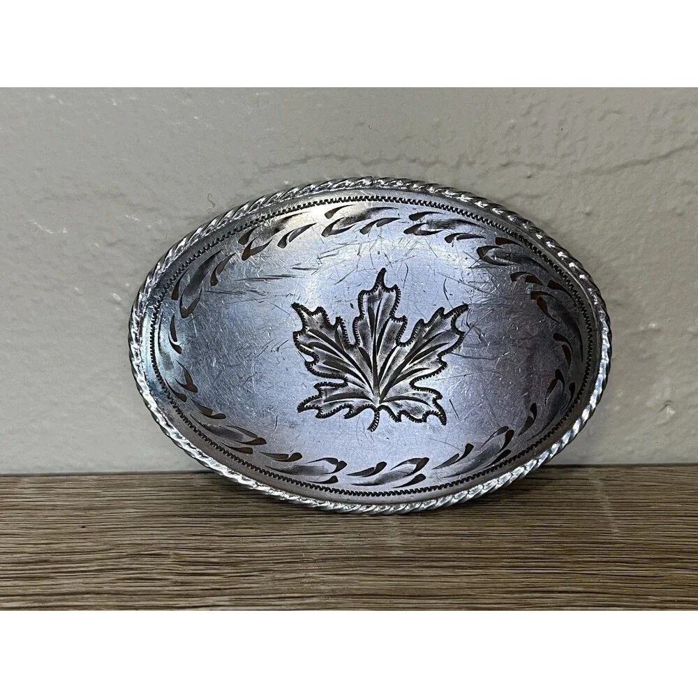 Vintage Belt Buckle Maple Leaf Canada